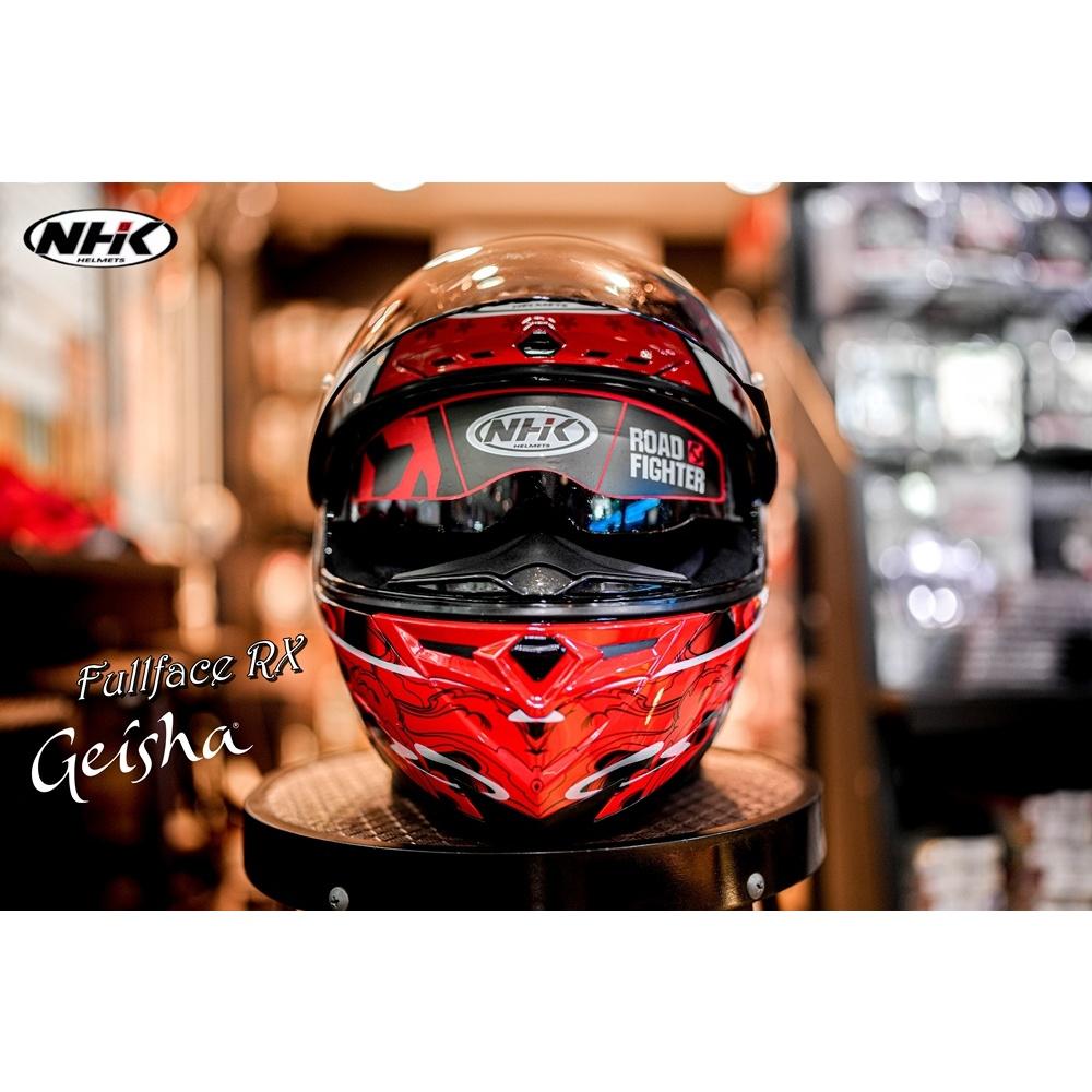 หมวกกันน็อค NHK RX09 GEISHA  #ฟรี -เสื้ออินเนอร์NHKลายเกอิชา , กระเป๋าใส่หมวก **มีแว่นกันแดดด้านใน **