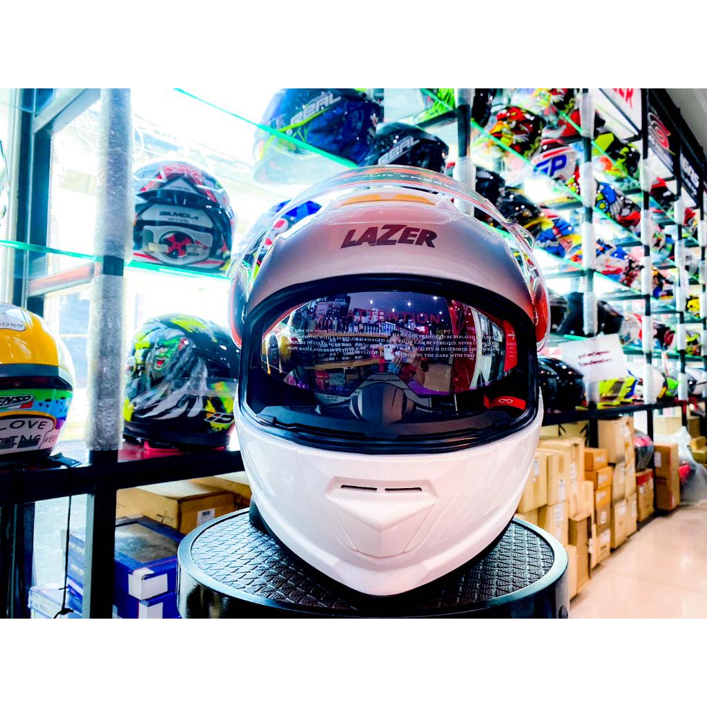 31.หมวกกันน็อค เต็มใบ LAZER RAFALE-S - สีพื้น ขาว