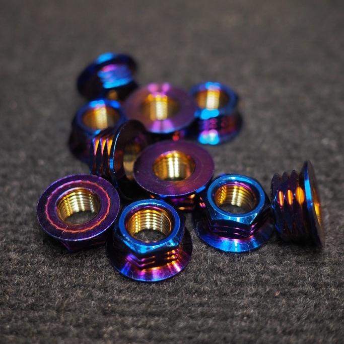 น็อต ตัวเมีย สแตนเลส ตกแต่งเสริมมอเตอร์ไซค์ ลายจี้ เบอร์ 8-10-12-14-17 304