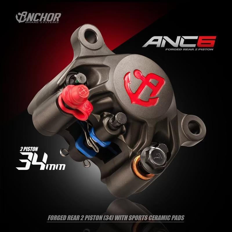 13. ปั้มเบรค ANCHOR ANC6 2พอต 84mm งาน Forged ขนาดลูกสูบ 34mm*2