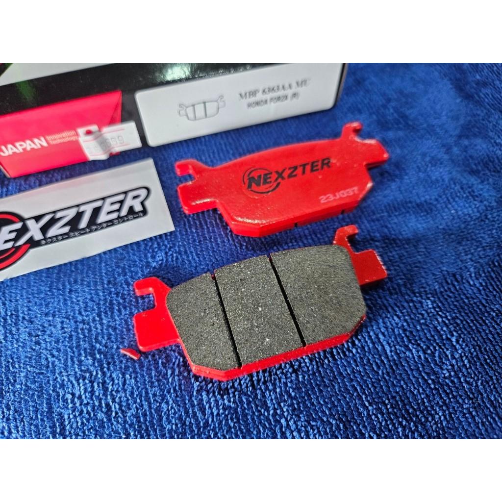 ผ้าเบรคหลัง NEXZTER 6363AA 117117AA สำหรับรถรุ่น FORZA 300,350 TRK 502 TNT300