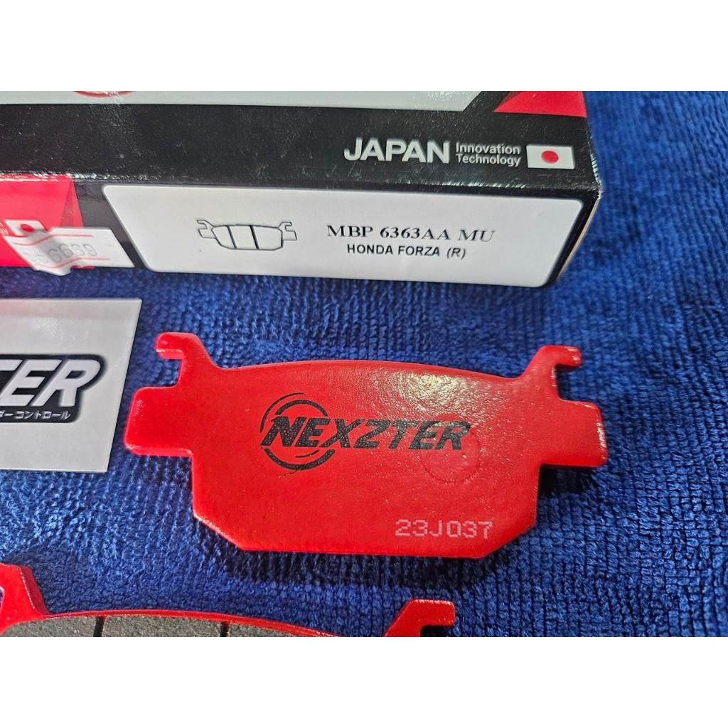 ผ้าเบรคหลัง NEXZTER 6363AA 117117AA สำหรับรถรุ่น FORZA 300,350 TRK 502 TNT300