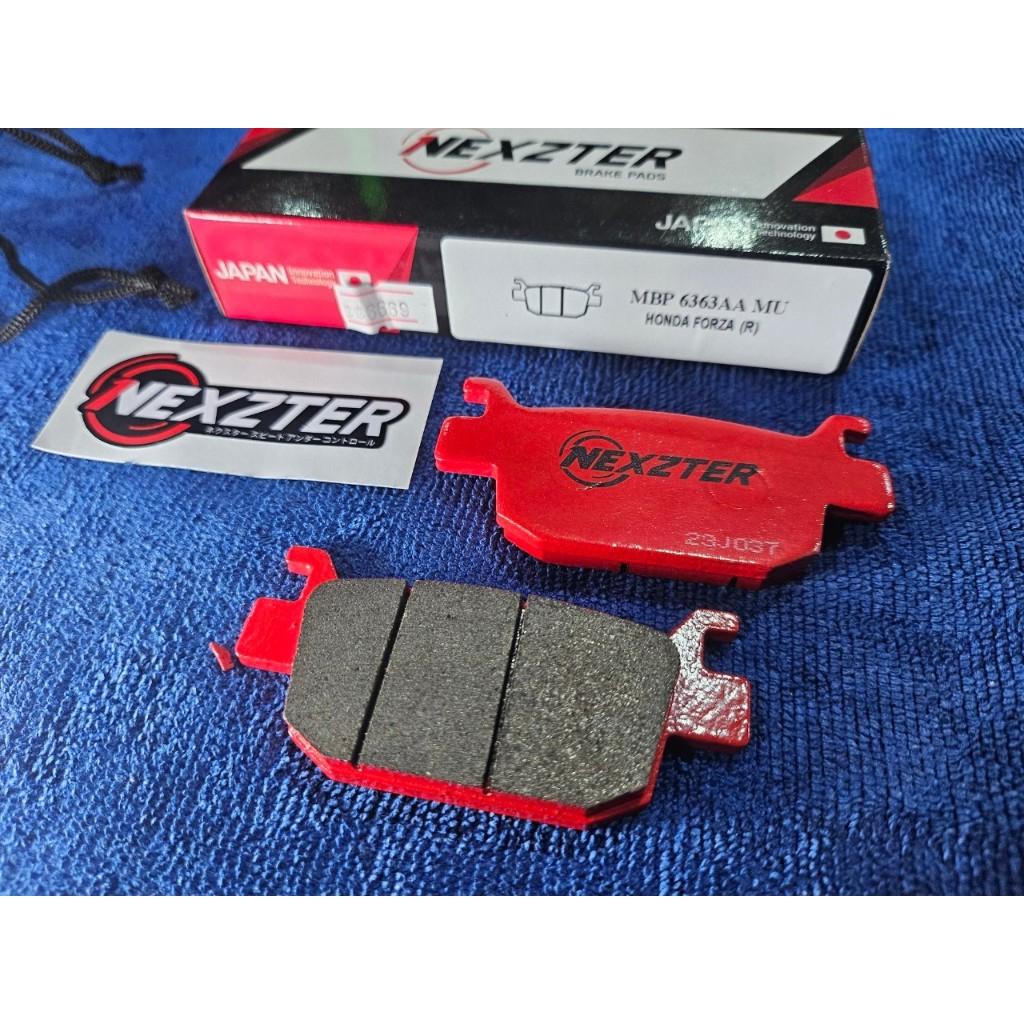 ผ้าเบรคหลัง NEXZTER 6363AA 117117AA สำหรับรถรุ่น FORZA 300,350 TRK 502 TNT300
