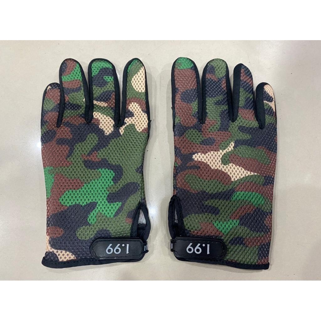 19 ถุงมือผ้าเต็มนิ้ว แบรนด์ W-TOP ลายทหาร ถุงมือขับรถ มีให้เลือกถึง 3สี ฟรีไซส์ FREE SIZE