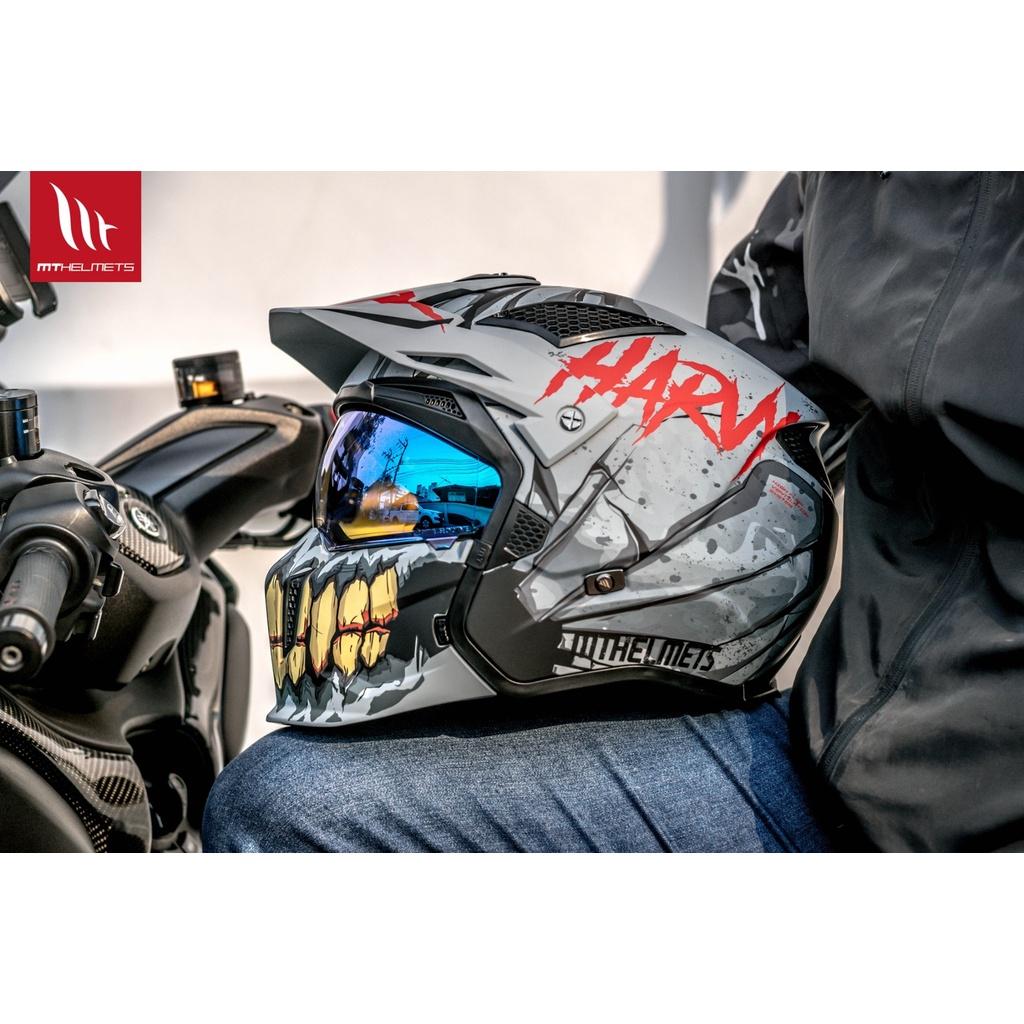 NEW!!2022 หมวกกันน็อค MT รุ่นSTREETFIGHTER SV HARVY MATT GREY 🇪🇸