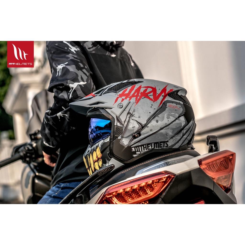 NEW!!2022 หมวกกันน็อค MT รุ่นSTREETFIGHTER SV HARVY MATT GREY 🇪🇸