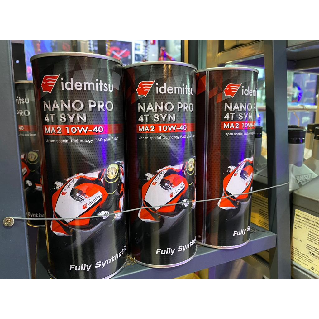 น้ำมันเครื่อง IDEMITSU NANO PRO 4T SYN MA2 SAE 10W-40 น้ำมันเครื่องสังเคราะห์แท้ 100% อิเดมิตสึ นาโน โปร