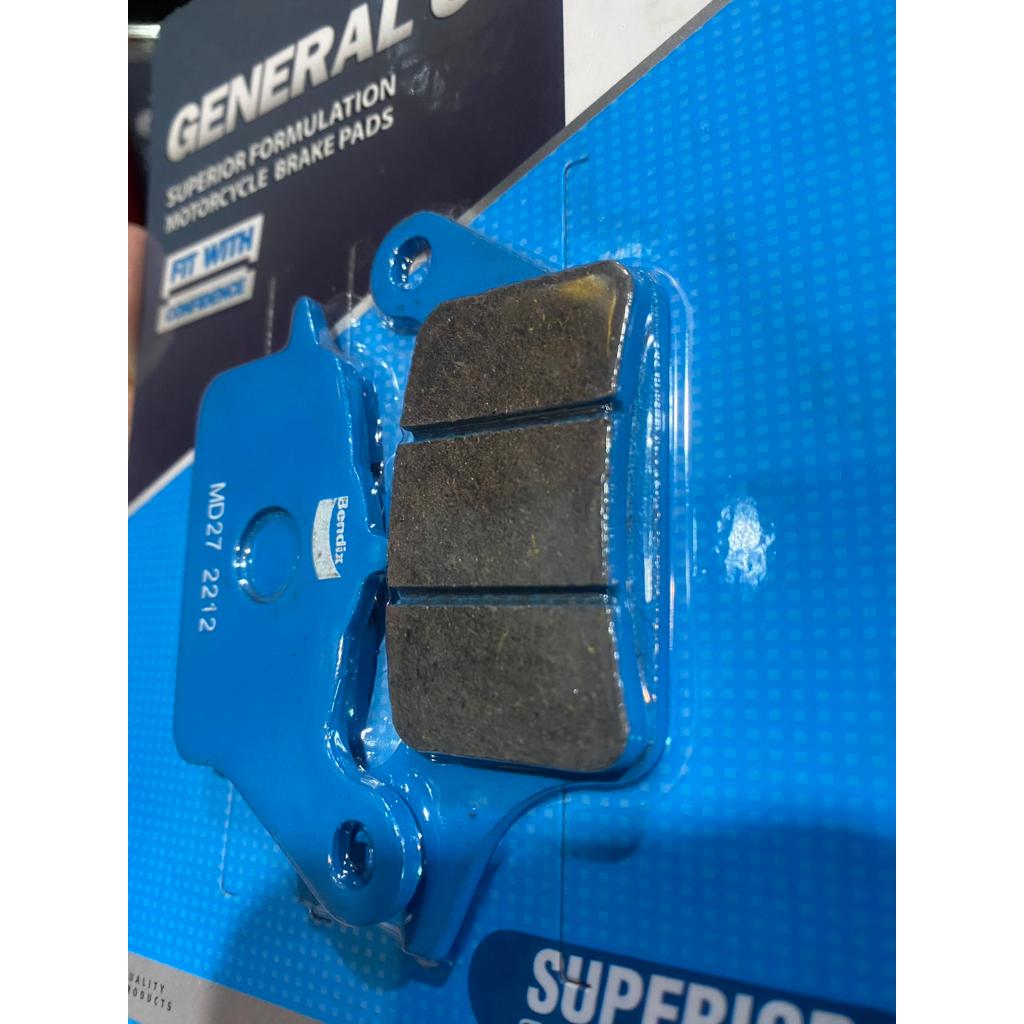 ผ้าเบรคหน้า BENDIX MD27 ใส่รถรุ่น Air Blade / Click I / Scoopy I (ไม่abs) / Zoomer