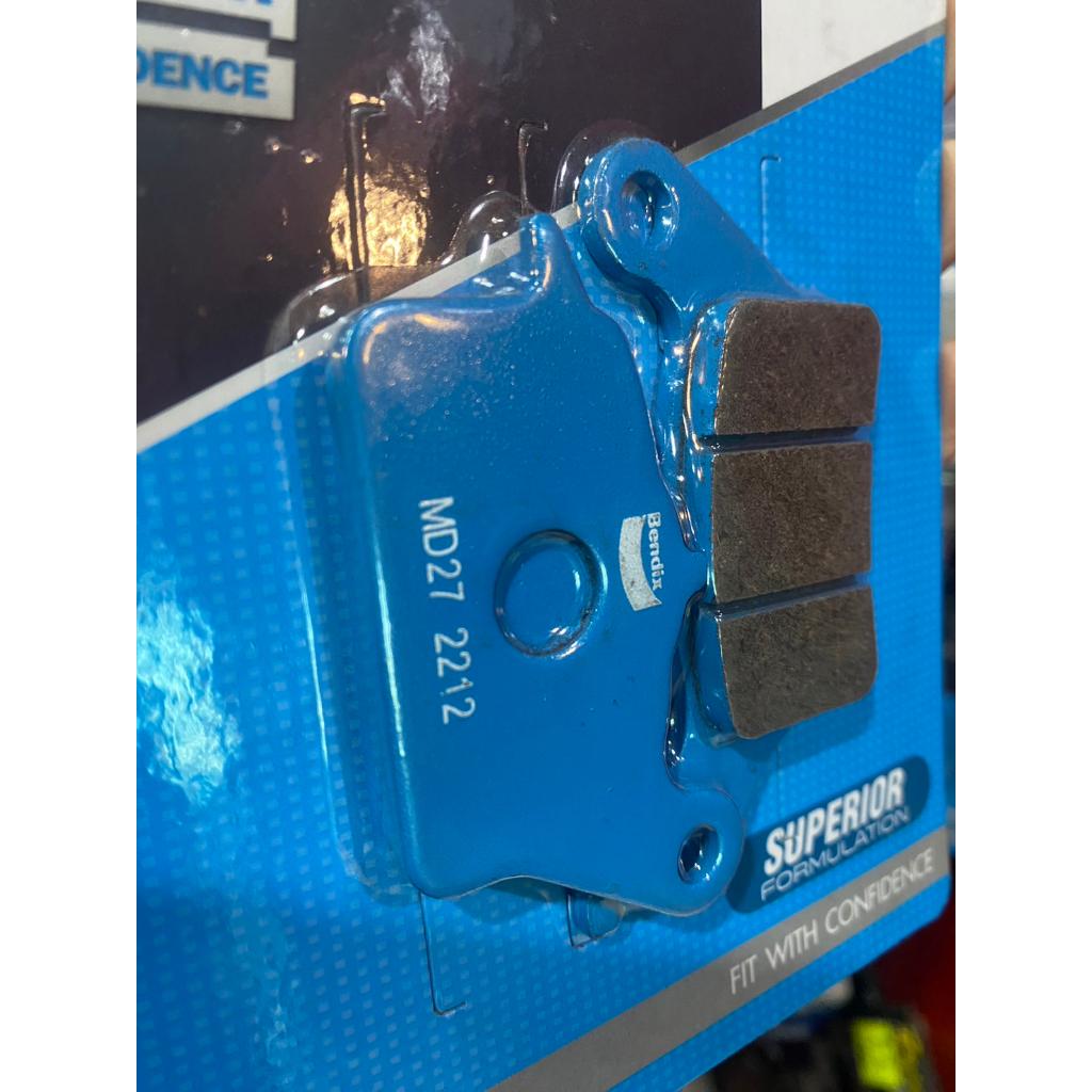 ผ้าเบรคหน้า BENDIX MD27 ใส่รถรุ่น Air Blade / Click I / Scoopy I (ไม่abs) / Zoomer