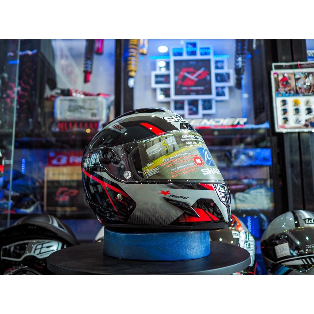 📣หมวกกันน็อค SHARK RACE-R PRO  ASPY BLACK ANTHRACITE RED รับประกัน 5ปี เต็ม