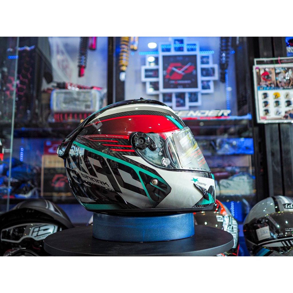 📣หมวกกันน็อค SHARK RACE-R PRO CARBON  ASPY CARBON RED BLUE รับประกัน 5ปี เต็ม
