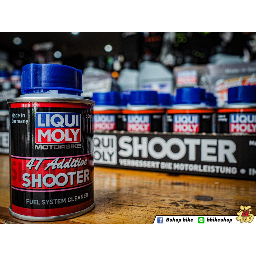 น้ำยาล้างหัวฉีด  LIQUI MOLY MOTORBIKE 4T SHOOTER ขนาด 80 มิลลิลิตร ใช้ได้ทั้งระบบคารืบูเรเตอร์ และ หัวฉีด