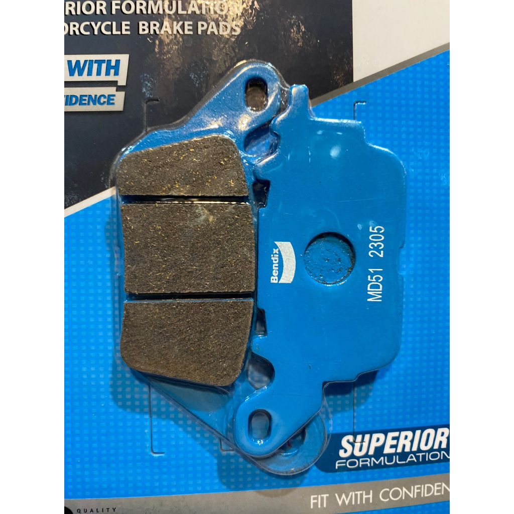 28.ผ้าเบรคหน้า BENDIX MD51 ใส่รถรุ่น N-MAX / Grand Filano / AEROX / EXCITER / SPARK115i / Q-BIX / GT125