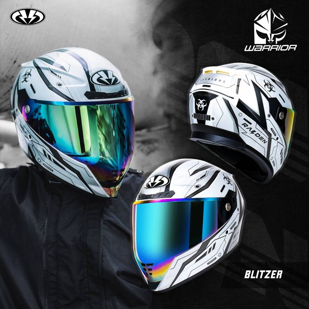 !!New!!2022  Raiden รุ่น Warriors ลายกราฟฟิค แว่น2ชั้น ชิวหน้ารูปแบบไม่ซ้ำใคร มีให้เลือกถึง4สี แบรนด์ Raiden