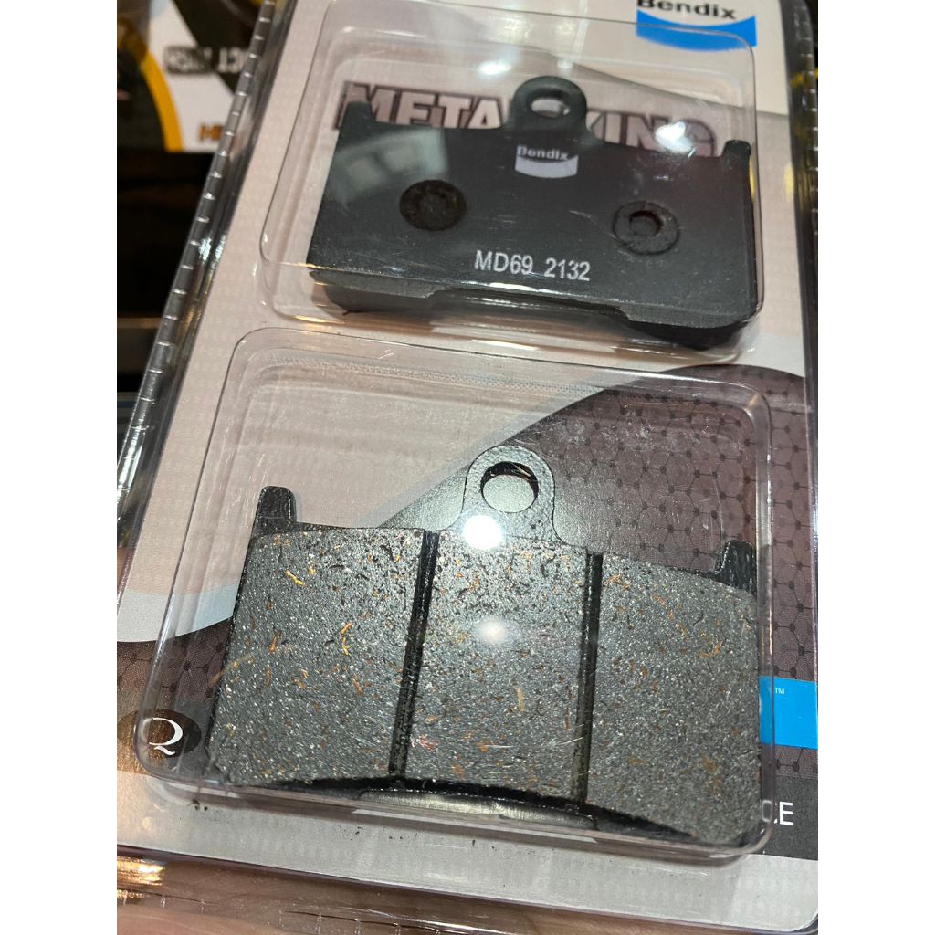 32.ผ้าเบรคหน้า BENDIX MD69 ใส่รถรุ่น Z800 / Z900 / GSX-S750 / MT07 / MT09 / R1 / R1m / R6