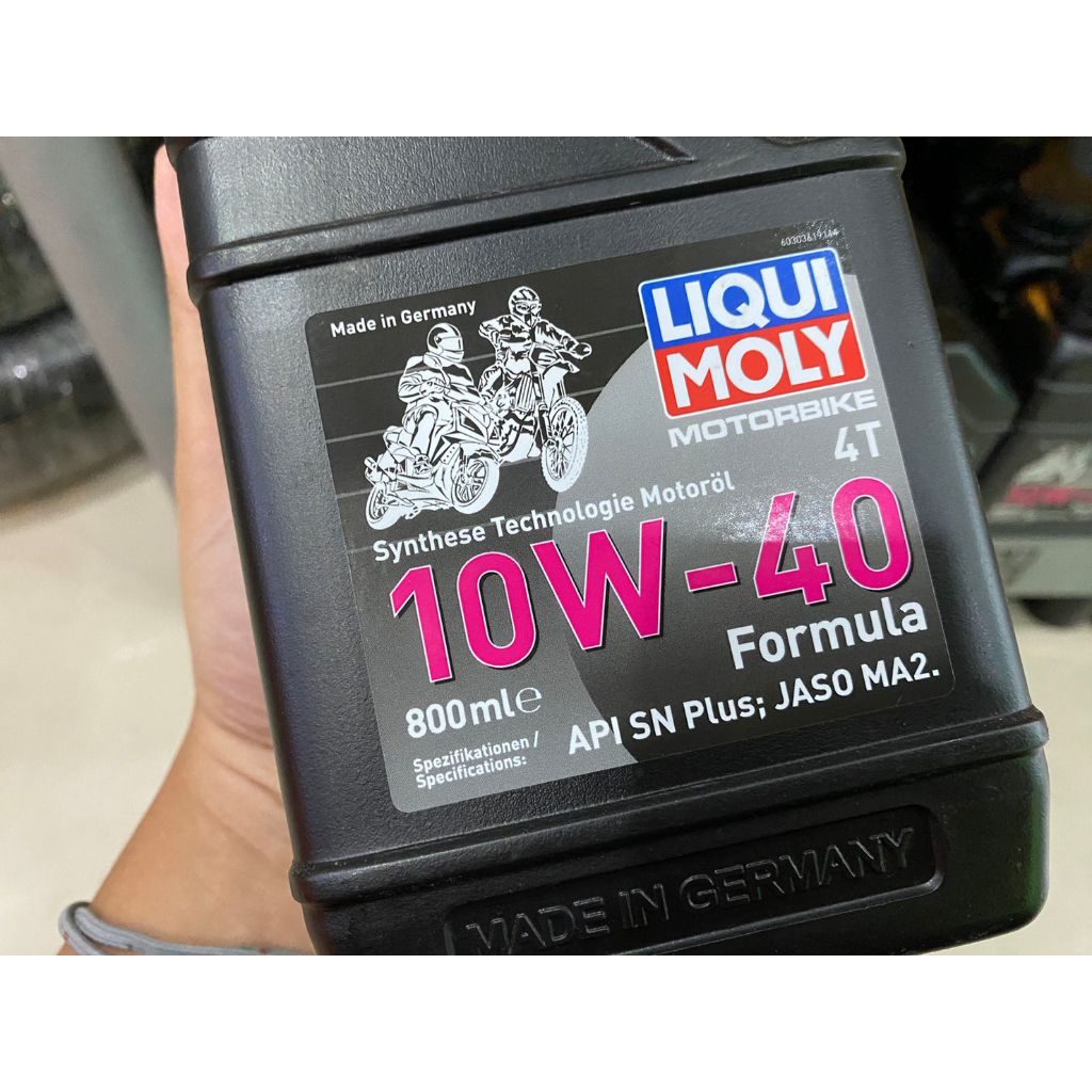 น้ำมันเครื่องมอเตอร์ไซค์ 10W-40 FORMULA 0.8L แบรนด์ LIQUI MOLY