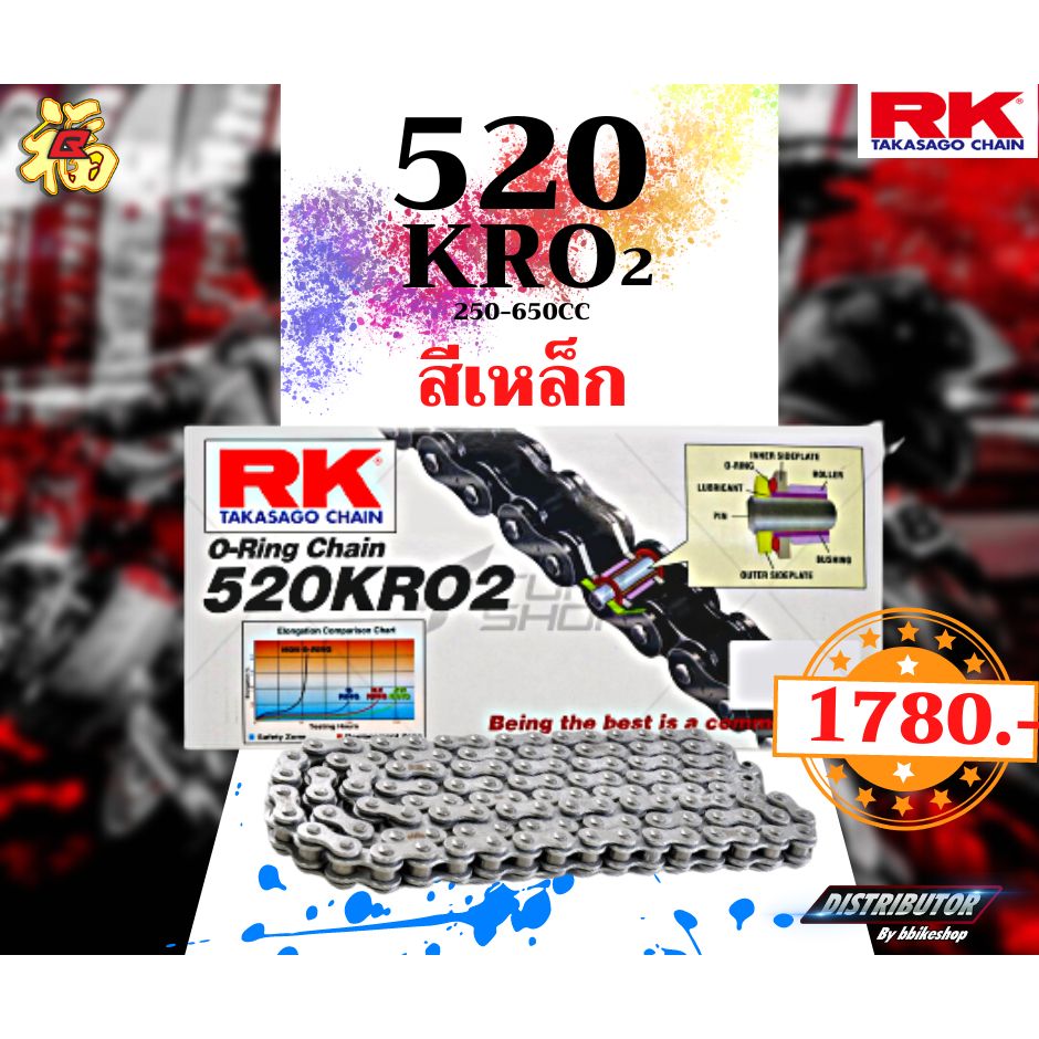 ชุดโซ่สเตอร์ R-3 เก่า / R-3 ใหม่  สเตอร์ จอมไทย โซ่ RK แท้ เลือกสีได้ 14/43EX 520 KRO2 o-ring 120ข้อ (59)