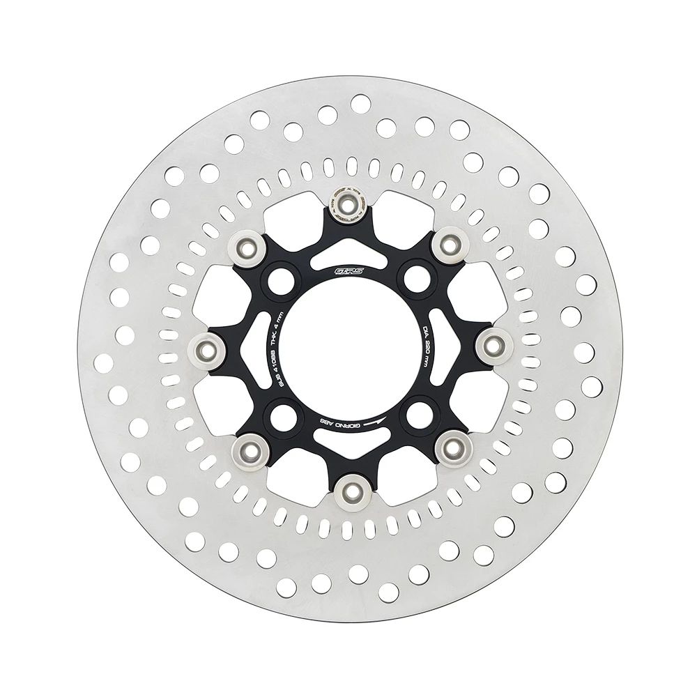 จานเบรคหน้า 4mm. GTRS ลายกลม CNC ดีสเบรคหน้า GIORNO+ ABS 220mm. (0259)