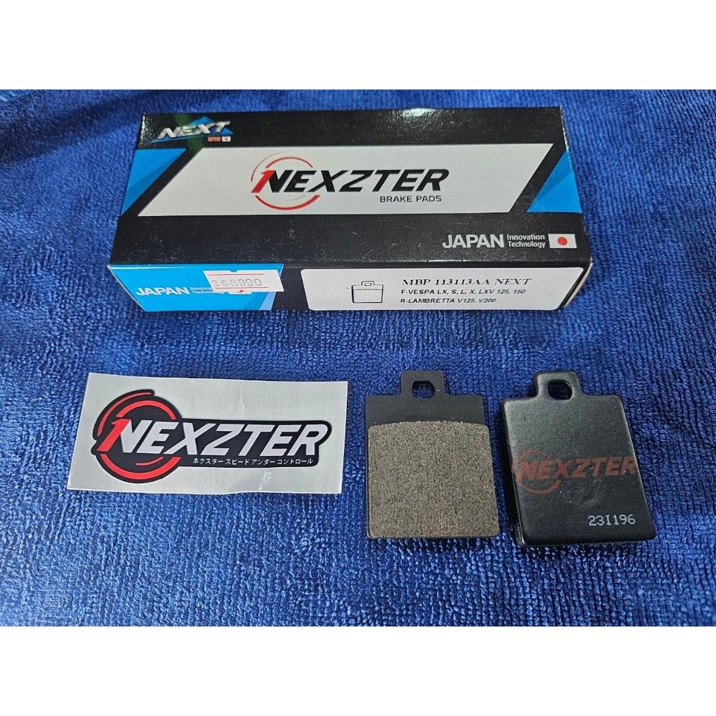 ผ้าเบรคหลัง NEXZTER 113113AA สำหรับรถรุ่น VESPA LX / LXV / S /L/X/125/150 หลัง VESPA GTS150 / 3V LAMBRETTA V125/200.24