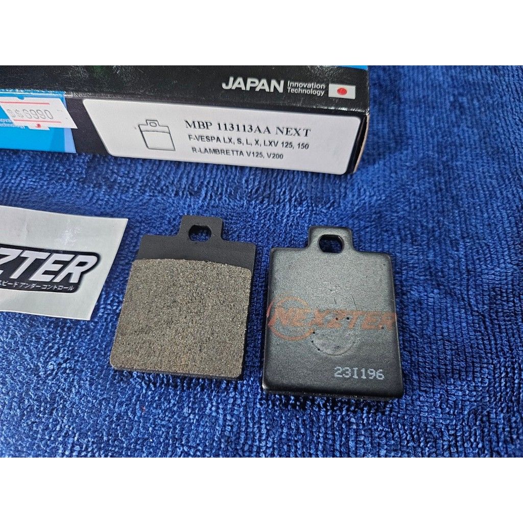 ผ้าเบรคหลัง NEXZTER 113113AA สำหรับรถรุ่น VESPA LX / LXV / S /L/X/125/150 หลัง VESPA GTS150 / 3V LAMBRETTA V125/200.24