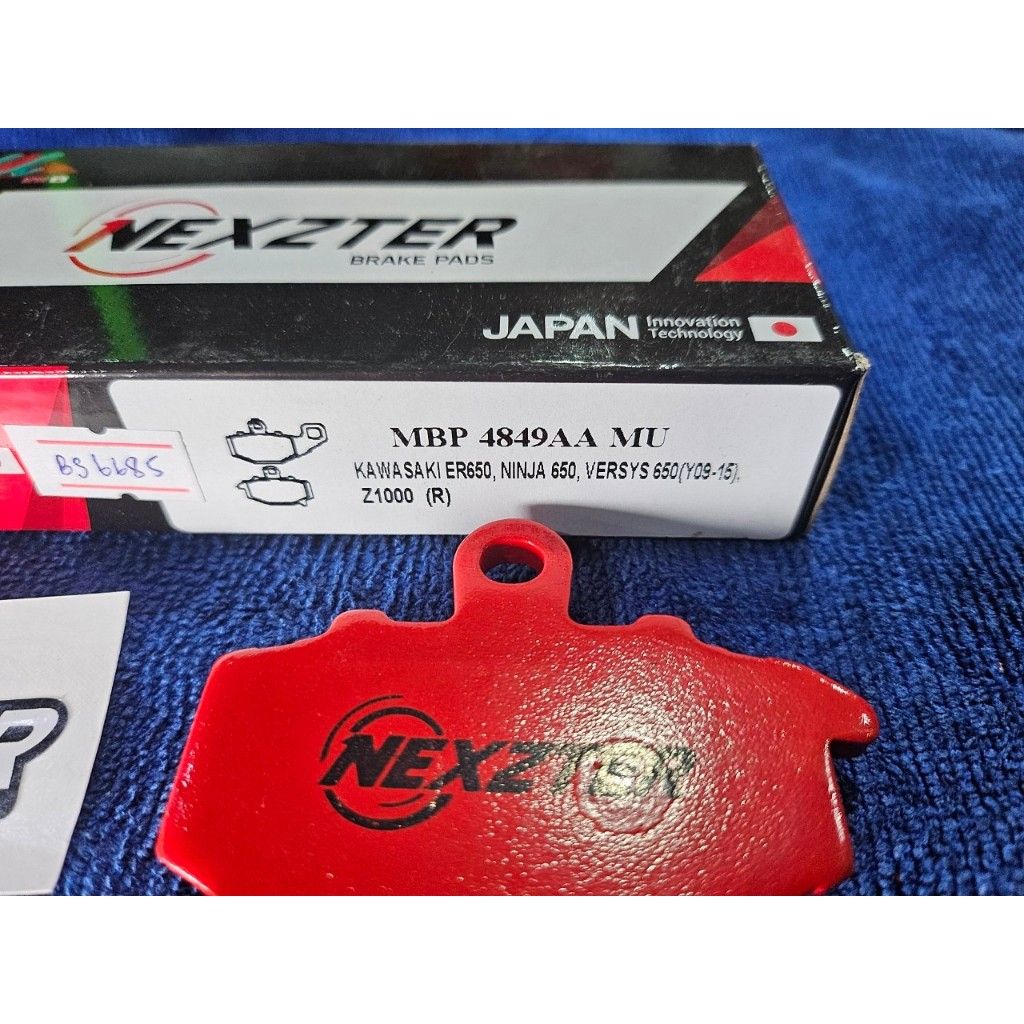 ผ้าเบรคหลัง NEXZTER 4849AA สำหรับรถรุ่นVERSYS 650 09-15,NINJA 1000 11-15,NINJA 650,Z1000 03-15,ZX10R 04-10.21