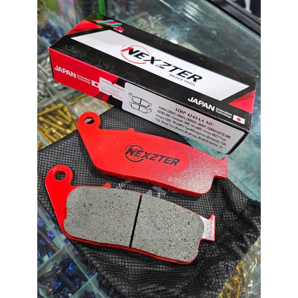 ผ้าเบรคหน้า NEXZTER 4243AA สำหรับรถรุ่นVERSYSX300,VERSYS650,Z650,NINJA650 / CB500F/X,CB650F,CBR500R,CBR650F,NC750,NM.12
