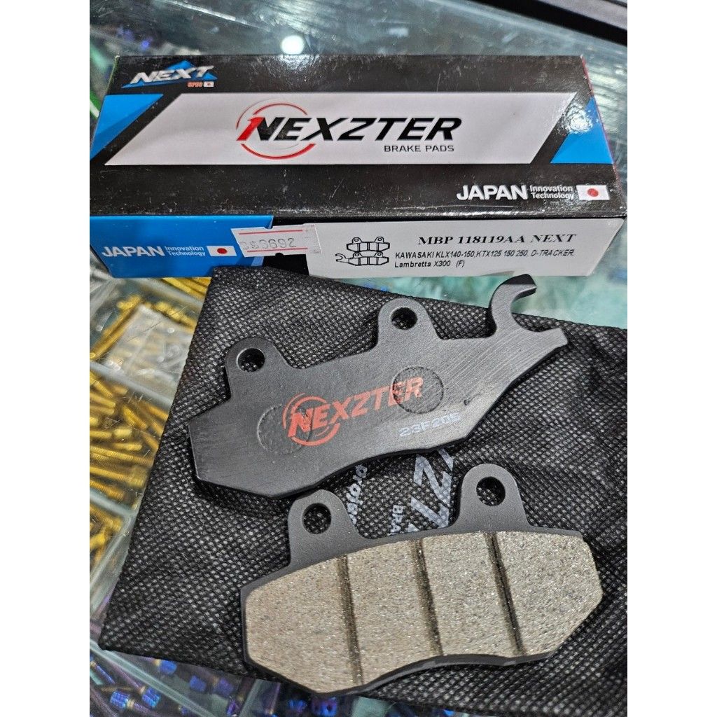 ผ้าเบรคหน้า NEXZTER 118119AA สำหรับรถรุ่น KLX140,KLX150,KTX125,KTX150,KTX250,D-TRACKER,DTX250.5