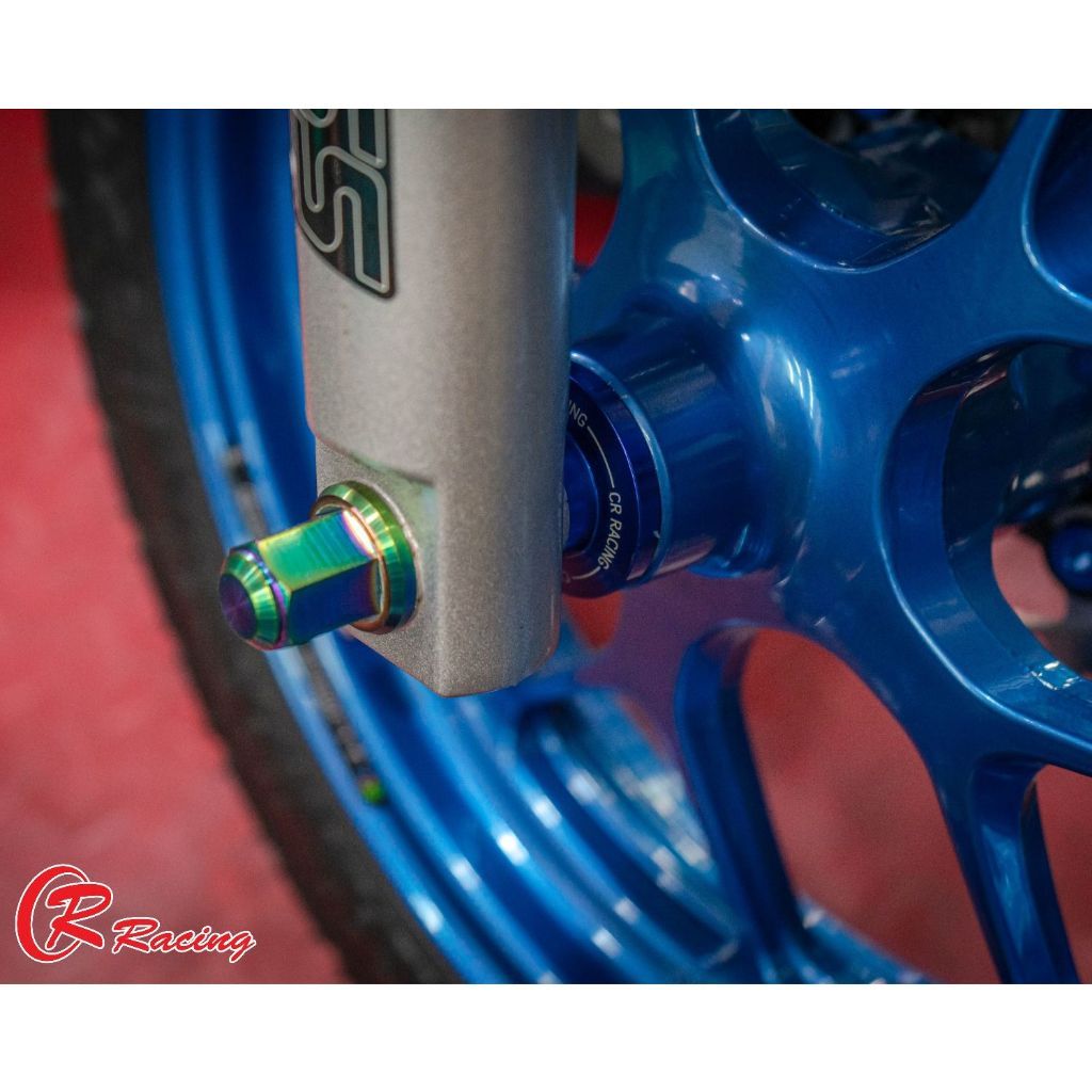 549.บูชดุมล้อหน้า อลูมิเนียม CNC LEAD-125 CR RACING บู๊ชล้อหน้า