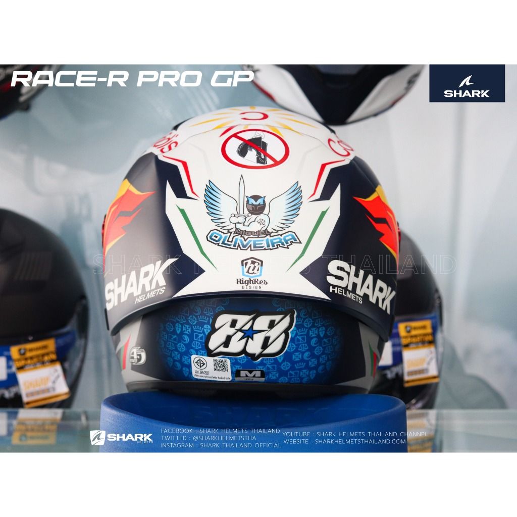 หมวกกันน็อค SHARK RACE-R PRO GP Oliveira Signature (BSW)