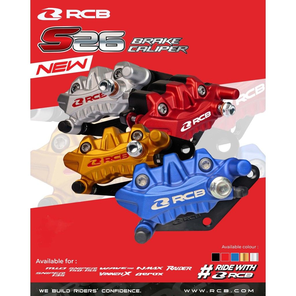 ปั้มเบรคล่าง RCB S26 SERIES 🔴ตัวใหม่ 2POT GIORNO ขาตรงรุ่น