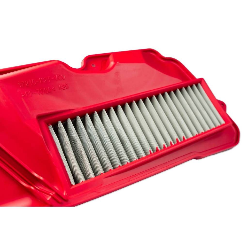 23.ใส้กรองอากาศ สีแดง แบบสแตนเลส สำหรับ HONDA Giorno+ / LEAD125 4V CR Racing กรองอากาศ