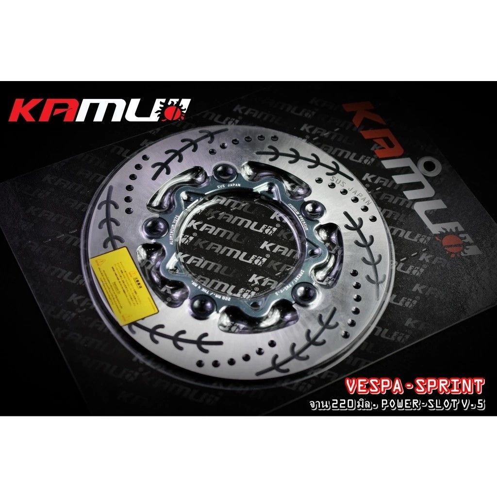 จานดิสก์หน้า VESPA SPRINT ขนาด 220 มิล. Power-Slot V.5 Kamui(0556)