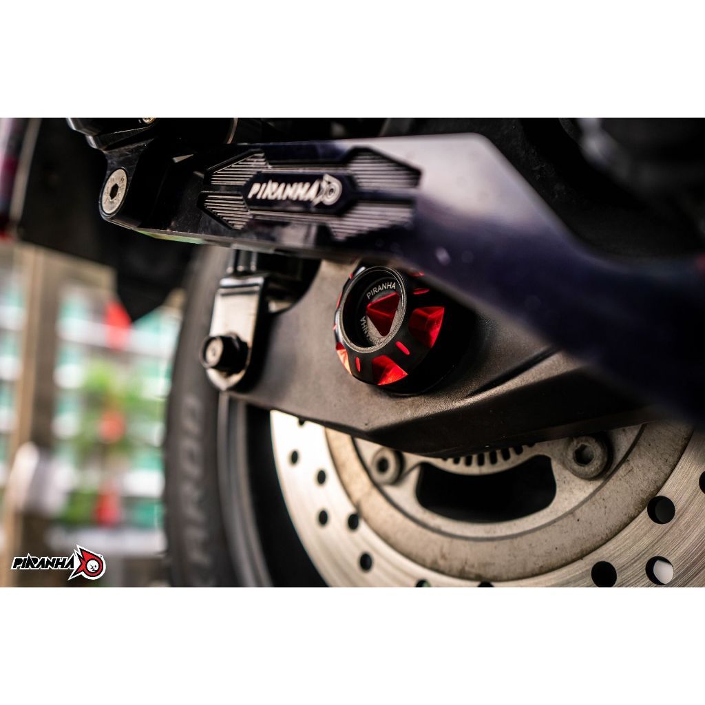 552. บูชรองน็อตล้อหลัง CNC Dual ANODIZED FORZA-350 / X-MAX / DRONE / ADV-350 แบรนด์ PIRANHA