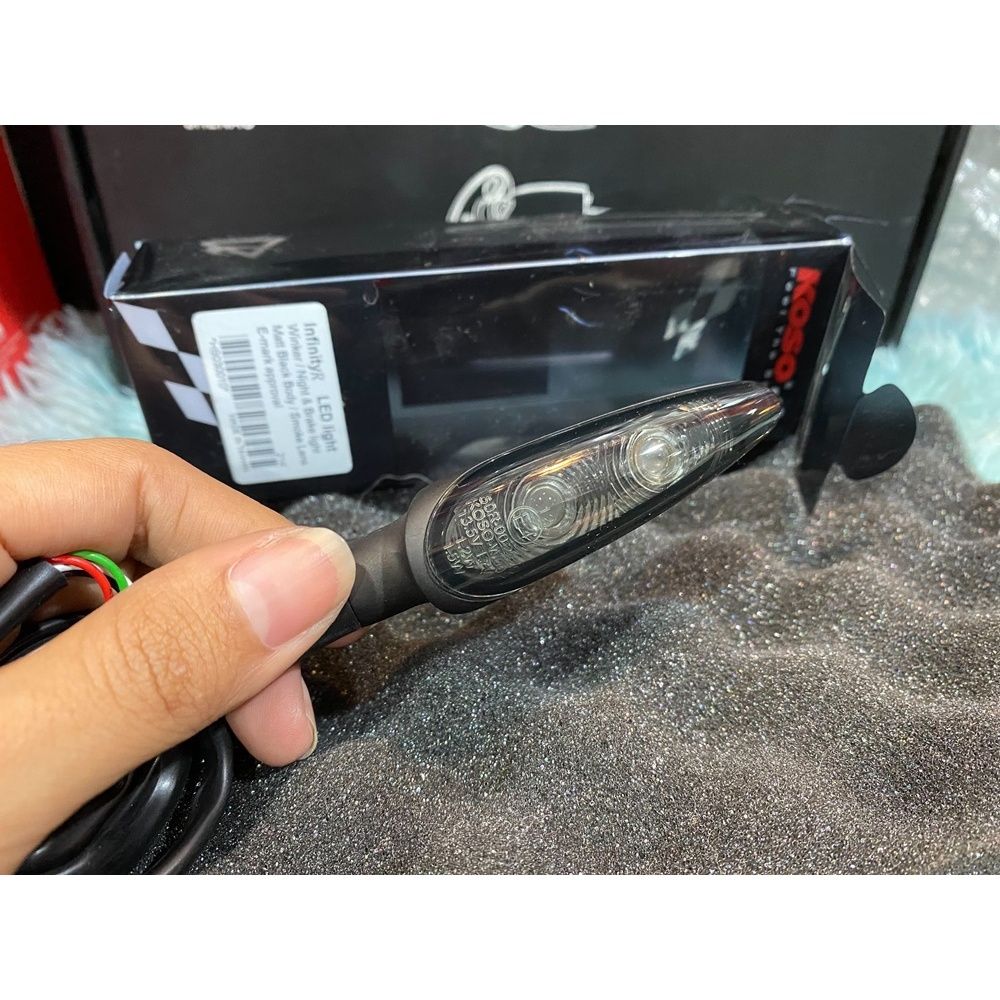 ไฟเลี้ยว KOSO INFINITY-D LED INDICATOR แท้ เลนส์ SMOKE ราคาต่อ1ข้าง ไฟสว่าง แข็งแรง ทนทาน