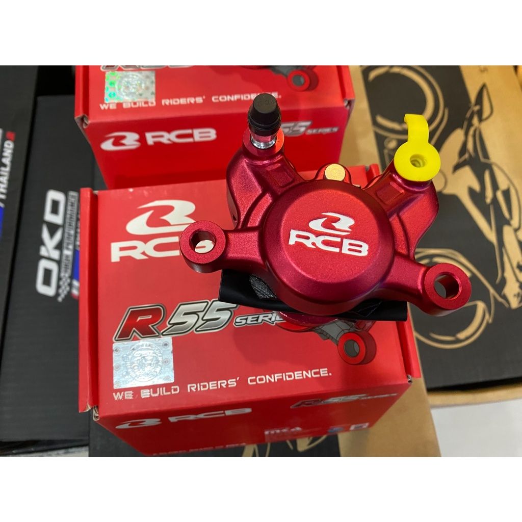 NEW! ปั้มเบรค ล่าง2พอต ปักข้าง RCB  รุ่นR55 งานแท้RCB(ประกัน6เดือน) ใส่ขาแบมโบ้ได้ CALIPER ปั้ม