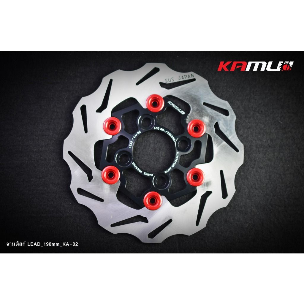 จานดิสก์หน้า Honda LEAD-125  190 มิล. KA-02 แบรนด์ KAMUI ✅(0391)