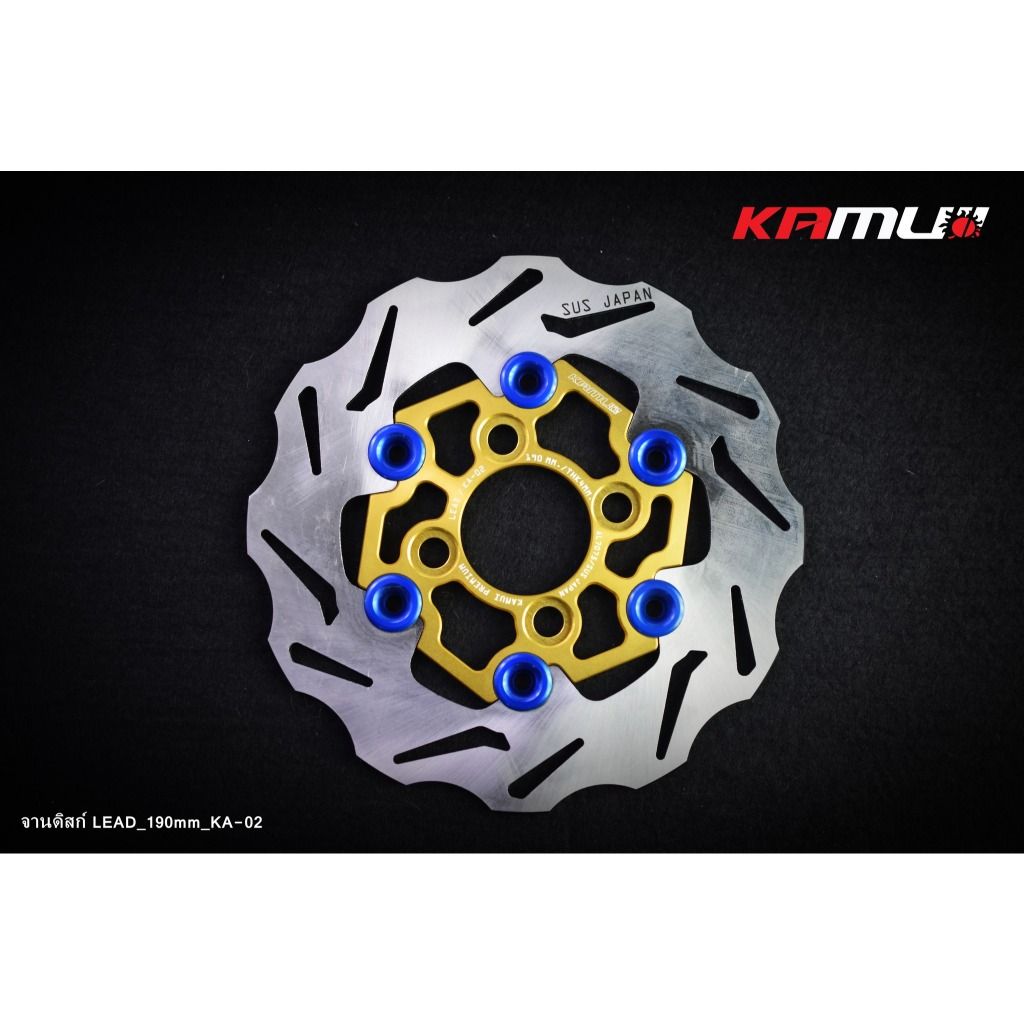 จานดิสก์หน้า Honda LEAD-125  190 มิล. KA-02 แบรนด์ KAMUI ✅(0391)