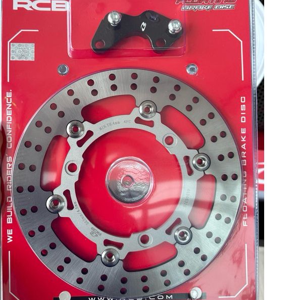 จานหน้าโต Nmax Aerox 260mm หมุดใหม่ล่าสุด+ขาจับปั้มเดิม RCB E2 PLUS   Racing Boy (0141)