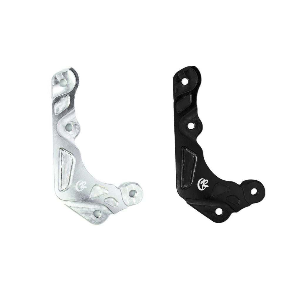 Giorno+ (ABS) CR RACING ขายึดปั๊มดิสเบรคหน้า CNC สำหรับปั๊มปักข้าง ปั๊มด้วง 2 Pot ขนาดจาน 220mm (029)
