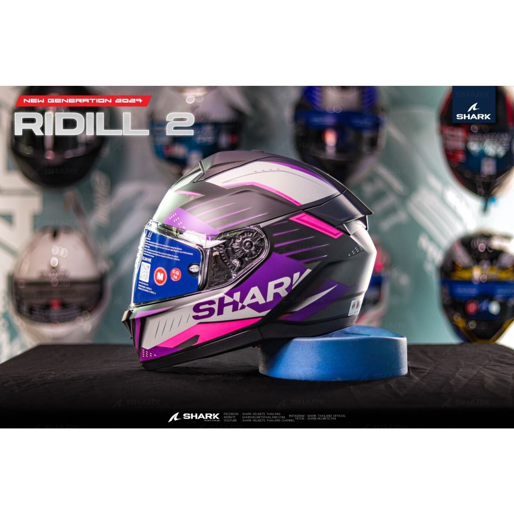 หมวกกันน็อค SHARK RIDILL 2 Bersek Mat (KVV)(H010)