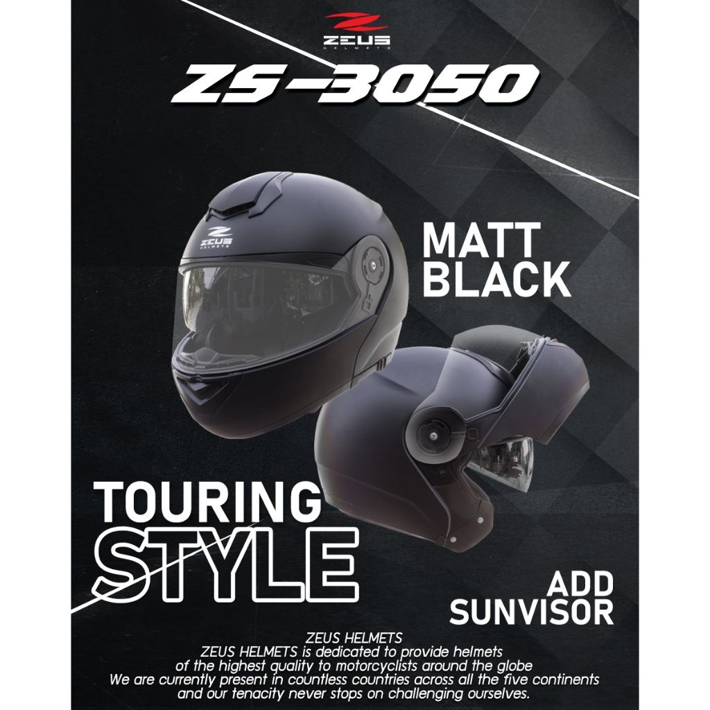 หมวกกันน็อค เต็มใบ ยกคางได้ ZEUS ZS-3050 FLIP UP