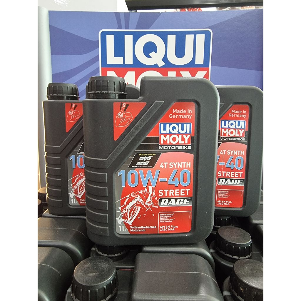 น้ำมันเครื่องFully แท้ LIQUI MOLY 4T SYNTH STREET RACE ขนาด1L น้ำมันเครื่องสังเคราะห์แท้ 100 % สมรรถนสูง