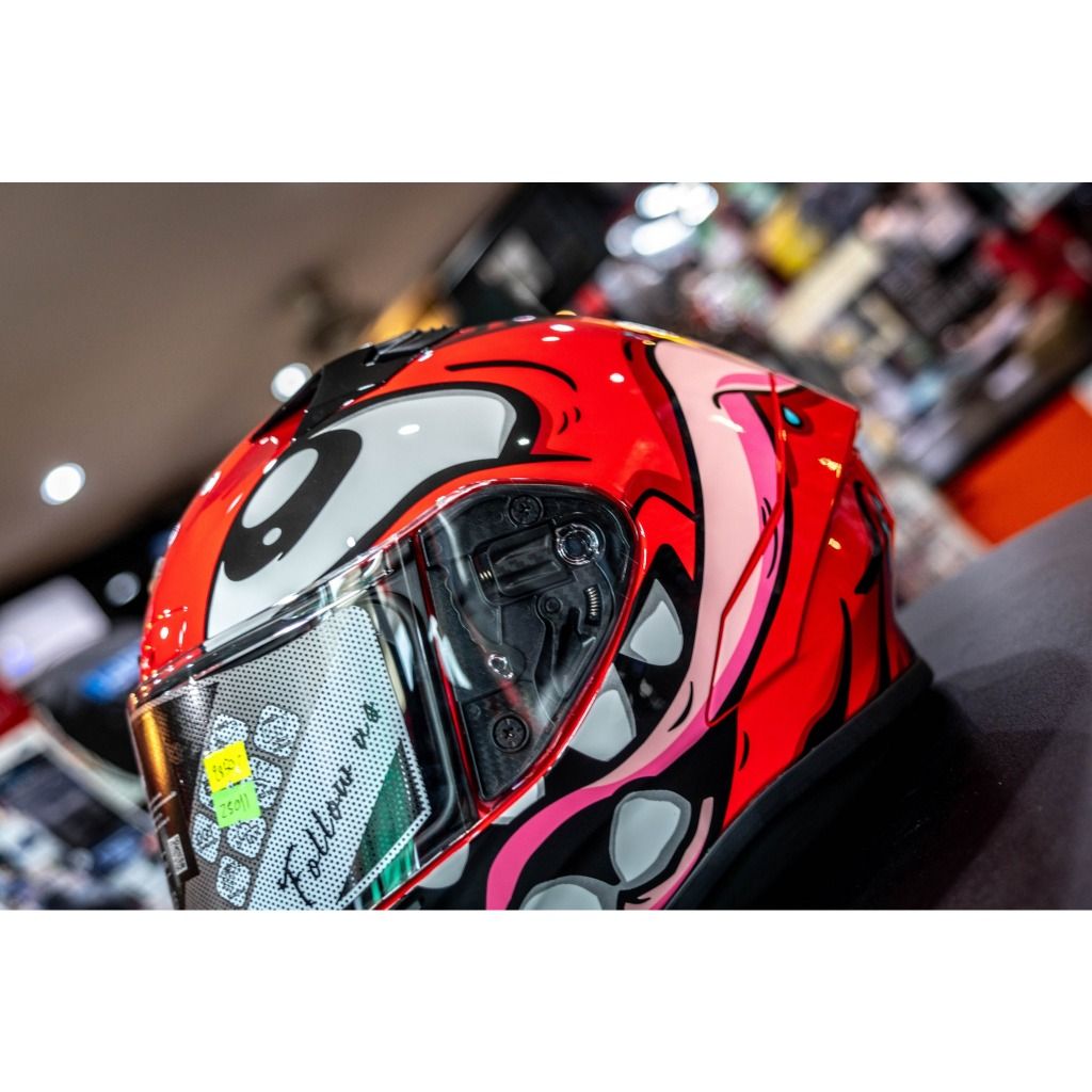 หมวกกันน็อคเต็มใบ ZEUS - 826 RS II (Spoiler) BK12 Monster Red  แถม Spoiler   มีสีและไซส์ (Z001)
