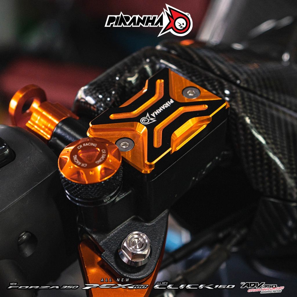 ฝาปิดน้ำมันดิสเบรค CNC PIRANHA  ADV150-350/ FORZA 300-350/PCX-160/GPX DRONE/R-15 M/CBR-150R2021/Z-125/KSR (0482)