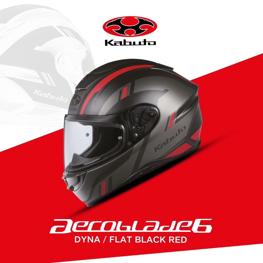 หมวกกันน็อก KABUTO รุ่น AEROBLADE-6 สีดำด้าน สีดำด้านแดง (KA003)