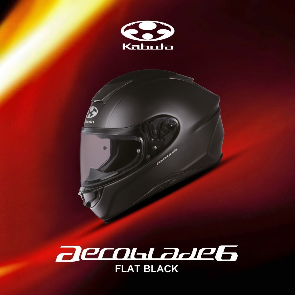 หมวกกันน็อก KABUTO รุ่น AEROBLADE-6 สีดำด้าน สีดำด้านแดง (KA003)