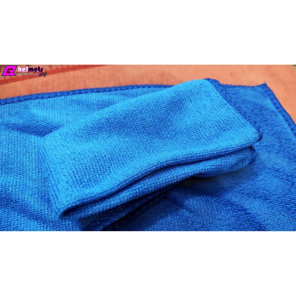#ผ้า เช็คทำความสะอาดหมวกกันน็อคไมโครไฟเบอร์