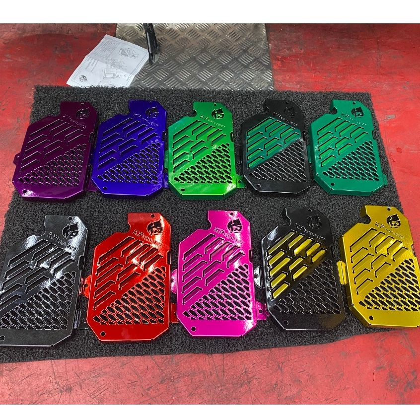การ์ดหม้อน้ำ KP Project สแตนเลส 304 แท้ ทำสีพาวเดอร์โค้ท เลือกสีได้ สำหรับ PCX160/CLICK160/ADV160/LEAD/GIORNO