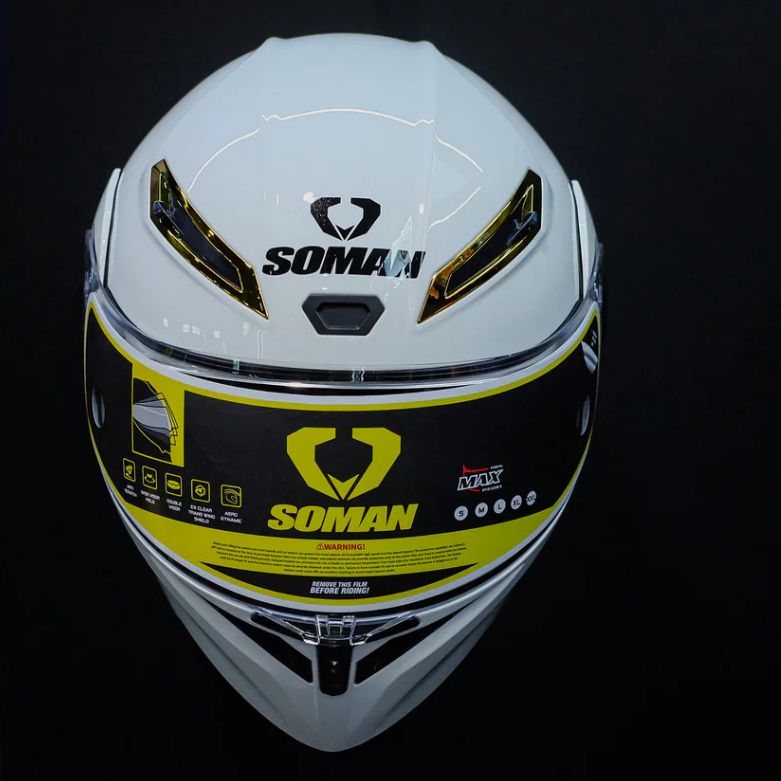 **หมวกกันน็อค SOMAN SM955 หมวกกันน็อคเปิดคาง แว่นด้านใน 2 ชั้น (H022)