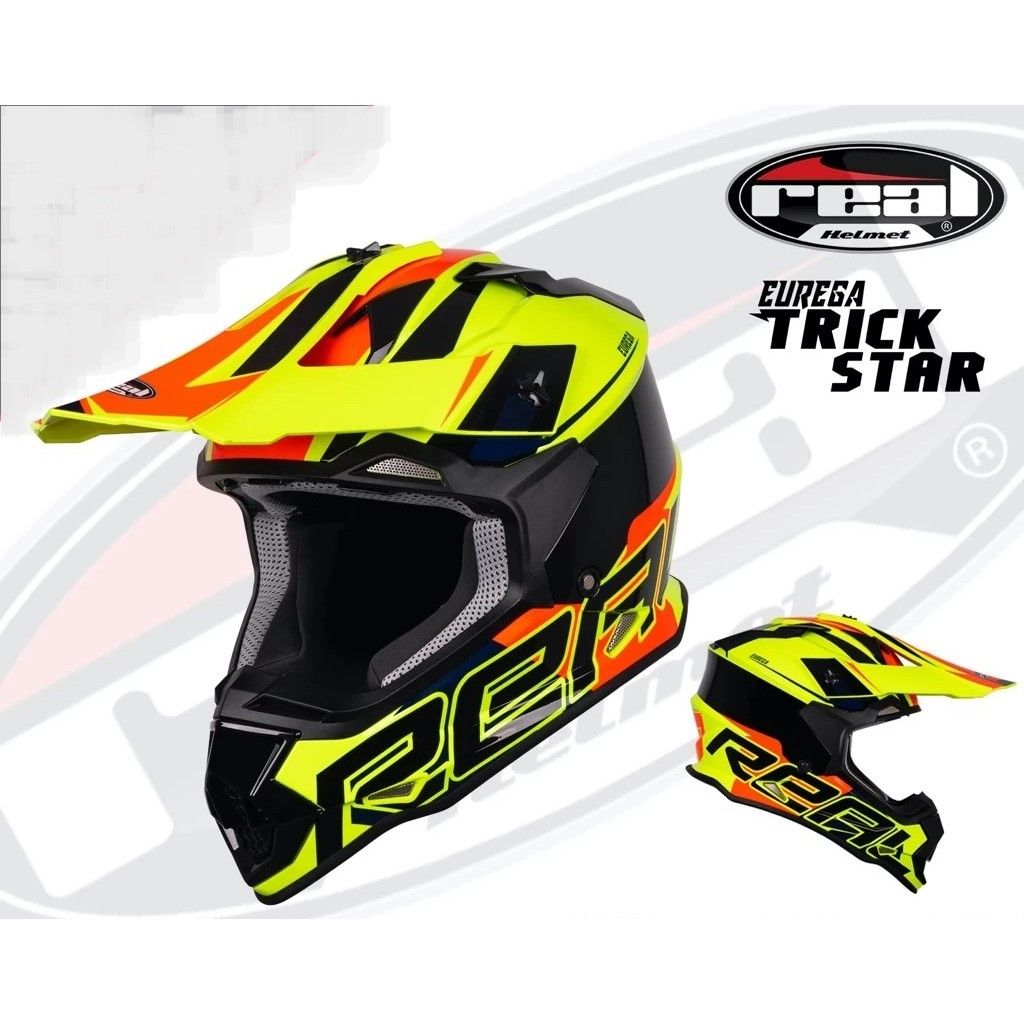 **.หมวกกันน็อค REAL Eurega Trick Star ทรงสปอร์ตลู่ลมได้ดี (H028)